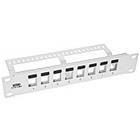 10" Patch panel neosazený 8 portů 1U šedý Keystone