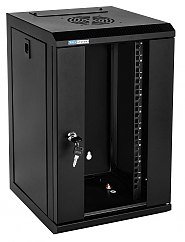 10" Rack skříň W3309W (9U 300mm, závěsná, černá)