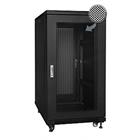 19" Rack skříň S6118DPII/B (18U 600x1000mm, pojízdná,matná, perforované dveře)