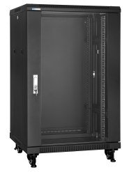 19" Rack skříň S6615/B (15U 600x600mm, pojízdná,matná)