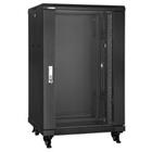 19" Rack skříň S6615/B (15U 600x600mm, pojízdná,matná)