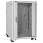 19" Rack skříň SQ6615/B (15U 600x600mm, pojízdná,matná, šedá) - rychlá montáž