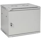 19" Rack skříň W6409 (9U 450mm, závěsná, plechové dveře, šedá)