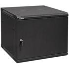 19" Rack skříň W6609DM/W (9U 600mm, závěsná, černá, plné dveře)