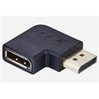 DisplayPort 1.2 vlevo zahnutý adapter 90°, male/female, pozlacené konektory