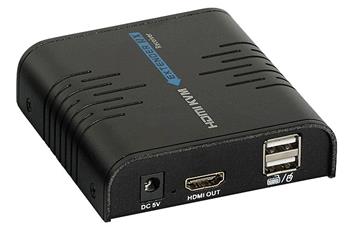 HDMI na IP extender (+USB) - přijímač