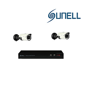 IP video set se záznamovým zařízením a dvěma kamery HD rozlišení.