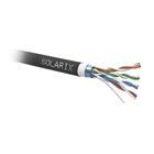 Kabel FTP CAT5E PVC+PE Fca dvojitý plášť 305m/cívka SXKD-5E-FTP-PVC+PE  Solarix