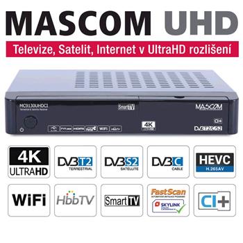 Mascom MC9130 UHDCI - 4K UHD S2/T2/C přijímač