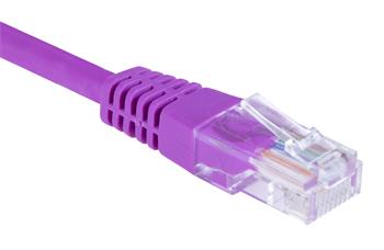 Masterlan patch kabel UTP, Cat5e, 0,25m, fialový