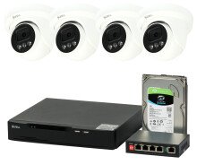 Monitorovací set Sunell ZS02 (4 x SN-IPR8140HCBN-B, SN-NVR3804E1-J (III), ST1000VX013 , ULTIPOWER 0054af)