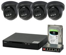 Monitorovací set Sunell ZS02B (4 x SN-IPR8140HCBN-B(dark), SN-NVR3804E1-J (III), ST1000VX013 , ULTIPOWER 0054af)