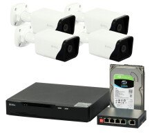 Monitorovací set Sunell ZS03 (4 x SN-IPR8140BYBN-B, SN-NVR3804E1-J (III), ST1000VX013 , ULTIPOWER 0054af)