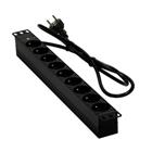 Napájecí lišta 1284(19 "RACK, 1U, 9 zásuvek, kabel 1,6m)