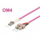 Optický patch cord LC-SC  50/125 0,25m OM4 Duplex