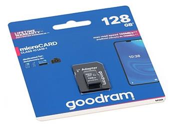 Paměťová karta: microSDXC 128 GB UHS-I třída 10 (s adaptérem SD)