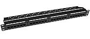 PP24V-1U-UTP6A-B - patch panel 19" - 24-porty UTP 6a