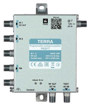 Programovatelný zesilovač TERRA PA321TP (2xVHF/UHF+FM, AGC)