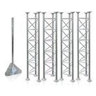 Sada 4 stožáry, 2m/d48 s rozečí 365mm + nastavec 1,5m + šrouby pevnostní.