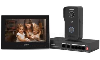 Sada videotelefonu Dahua KTP03 (vnější stanice VTO2111D-P-S3, monitor VTH2621G-P, přepínač PFS3006-4ET-36)