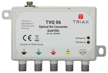 SAT / DVB-T optický přijímač / konverterTriax TVQ 06 Quatro