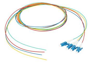 Single-mode Pigtail Set: PG-51S1 LC/UPC G,657A1 1 m, 4 pcs, red, green, blue, yellow