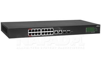 Switch PoE Dahua CS4218-16ET-135 16xFE (2x bt 90, 16x af/at) 2xGE 2xSFP (COMBO) 135 W