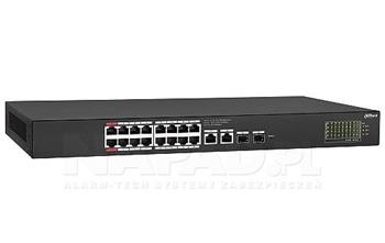 Switch PoE Dahua CS4220-16GT-240 16xGE (2x bt 90, 16 x af/at) 2xGE 2xSFP 240 W
