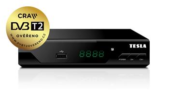 TESLA TE-310 - set-top box DVB-T2 (H.265/HEVC), ověřeno CRA