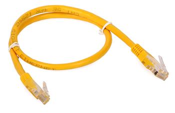 UTP patch kabel Cat5e 0,5 m žlutý