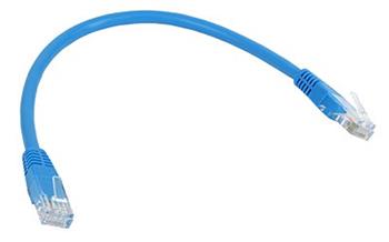 UTP patch kabel Cat6 0,25m modrý
